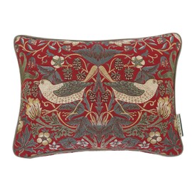Kawajima Woven Selcon Morris Design Studio Morris Design Studio Throw Pillow Cover Strawberry Thief Red 40x30cm LL1710