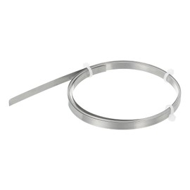 sourcing map Nichrome Flat Heater Wire 6.5ft(2m) x0.2mmx5mm High Temp Wire for Heating Elements, DIY Craft, Black and Silver