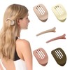Duckbill Hair Clips for Women, 4+2Pcs Non-Slip Matte Round Flat