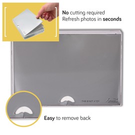 Glitter Photo Frame Block Clear Acrylic 4x6 - Glitter (Silver) - Ideal Mothers Day Gifts and Home Décor