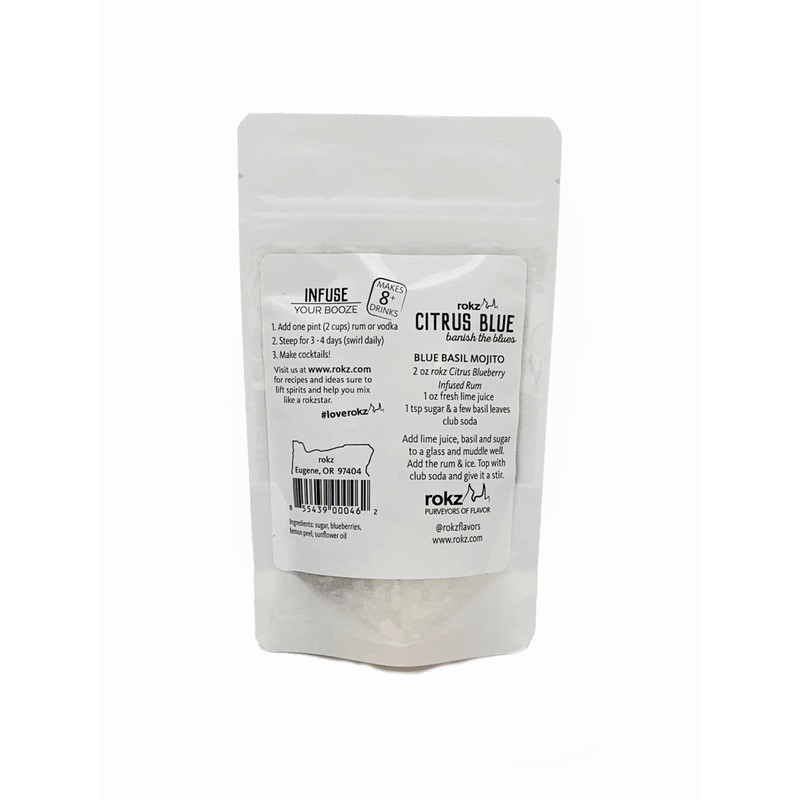 Rokz Citrus Blueberry Spirit Infusion Blend for Cocktails