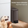 TIPGO Slim Bathroom Trash Can with Lid Soft Close, Step