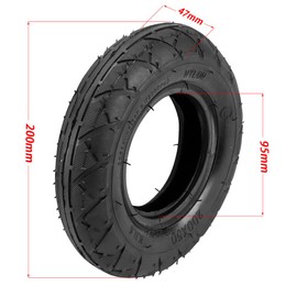 JXMOTO 200X50 Tire & Inner Tube Set - Electric Scooter Tire Tube Compatible with Razor E100, E150, E200, Power Core E100, Dune Buggy, ePunk, Crazy Cart, PowerRider 360, eSpark