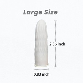 Finger Cots, Inartato Latex Finger Protectors Rubber Finger Tips Sleeves Toes Gloves Multi-Used for Handmade, Beauty Nail, Tattoo Electronic Repair Apply (Large Size 300 Pcs Per Box)