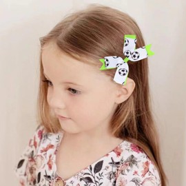 Soccer Hair Accessories, Soccer Hair Bows, Soccer Ball Bow，Soccer Ribbon Bow Hair Clips ，bows Hair Accessories for girls. B (White B)