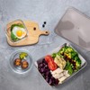 WakiHong 4 PCS Refrigerator Airtight Storage Containers Stainless Steel Food