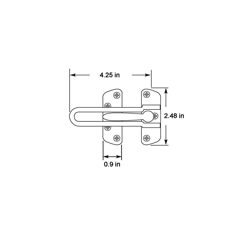 TOGU 2 Pack Solid Door Security Guard,Gate Latches Swing Bar