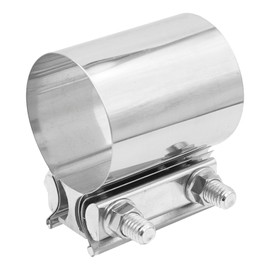 Krtopo 3.0 Inch Exhaust Clamp - 304 Stainless Steel Butt Lap Joint Band Clamp Sleeve Coupler 3"/76MM Universal Widened for Muffler Pipe Catalytic Converters Turbo Tail Pipe Reducer Exhaust Systems