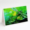 Caroline's Treasures Dragonfly Summer Flies Greeting Cards Pack of 8