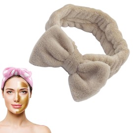Traziewell Spa Headbands for Women Fluffy Headband for Washing Face Elastic Bowknot Hair Bands Flannel Women Hair Band for Makeup Shower Sports Yoga Skincaere HB000418