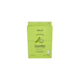 Cala 15 Pieces Combo Pack Essence Full Face Facial Mask Sheets - 5 Pieces Vitamin C Masks, 5 Pieces Aloe Vera Masks. 5 Pieces Collagen Masks, Made in Korea