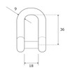 AII 15-302 Screw Shackle Coupler Steel 0.3 inch (9 mm)