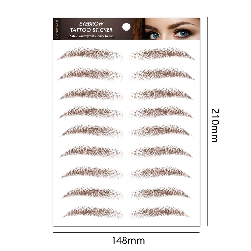 ADOFUN Eyebrow Stickers, Fake Eyebrow Tattoo Stickers, Eyebrow Stickers, Fake