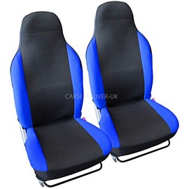 Carseatcover-UK Luxury Black & Blue Car Seat Covers Protectors - 2 x Fronts