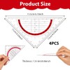 Vicloon Set Square, 4pcs 45° Triangle Ruler, Transparent Plastic Triangular