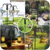 OZMI Double Shepherds Hook for Outdoor, 94 Inch Adjustable Heavy