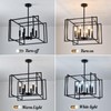 UOFUS 6-Light Black Farmhouse Chandelier Geometric Industrial Ceiling Light Fixtures