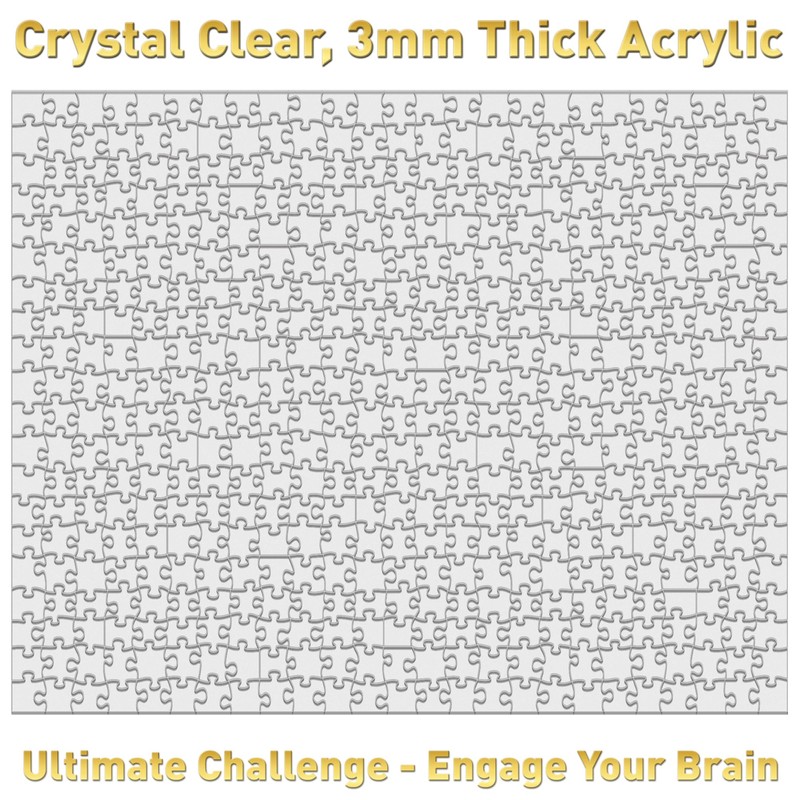 Funwares 500-piece ImPuzzable Clear Puzzle – Insanely Hard Brain Teaser