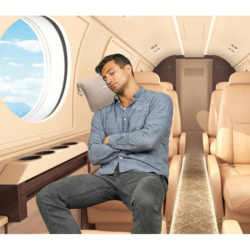 BlueHills Premium Soft Travel Blanket Pillow Airplane Blanket Packed in