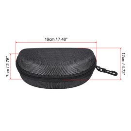 [PATIKIL] Hard Ski Goggles Case, EVA Sports Glasses Case, Shockproof Snowboard Goggle Box 19 cm x 12 cm x 7 cm Gray