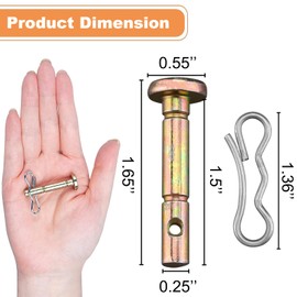 Qloby Qloby 20 Pack Upgraded Shear Pins and Cotter Pins for Snowblower, 738-04124A and 714-04040 Replacement Shear Pin Kits Compatible with MTD Craftsman Cub Cad Troy Bilt SnowBlowers