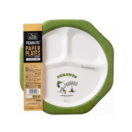 Sunup FMX & Scape Paper Plate, Snoopy, 9.8 inches (25 cm), 3 Pieces, White