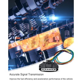 QAGGUM 6-Pin TPS Throttle Position Sensor Connector Fit for Toyota Lexus Scion, Throttle Body Pigtail 6-Way Pigtail Replace 90980-11858