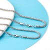 Silver Chain Necklace for Women, 3mm Box Chains for Women,