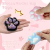 Pack of 4 Cat Paw Anti-Stress Balls, 5 Mini Squishy