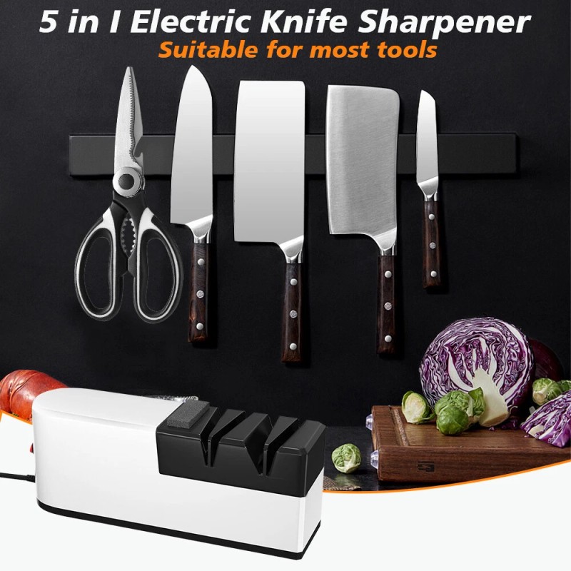 MDHAND Kitchen Electric Knife Sharpener Professional Knives Sharpening Stone Grinder