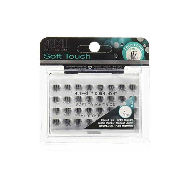 Ardell Soft Touch Trio Individuals Knotted, Medium Black