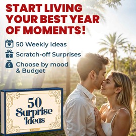 QUOKKA 50 Surprise Ideas Gifts for Couples – Romantic Scratch-Off Couple Gifts for Him and Her – Fun & Romantic Cards to Reconnect, Laugh & Explore Together – Birthday Wedding Anniversary Idea (Set 1)