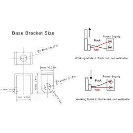 Micro Linear Actuator, Small Electric Linear Actuator 200 mm Hub 24 V DC Thrust Force 150 N Speed 4 Mm/s IPX4 Aluminium ABS Plastic Linear Actuator