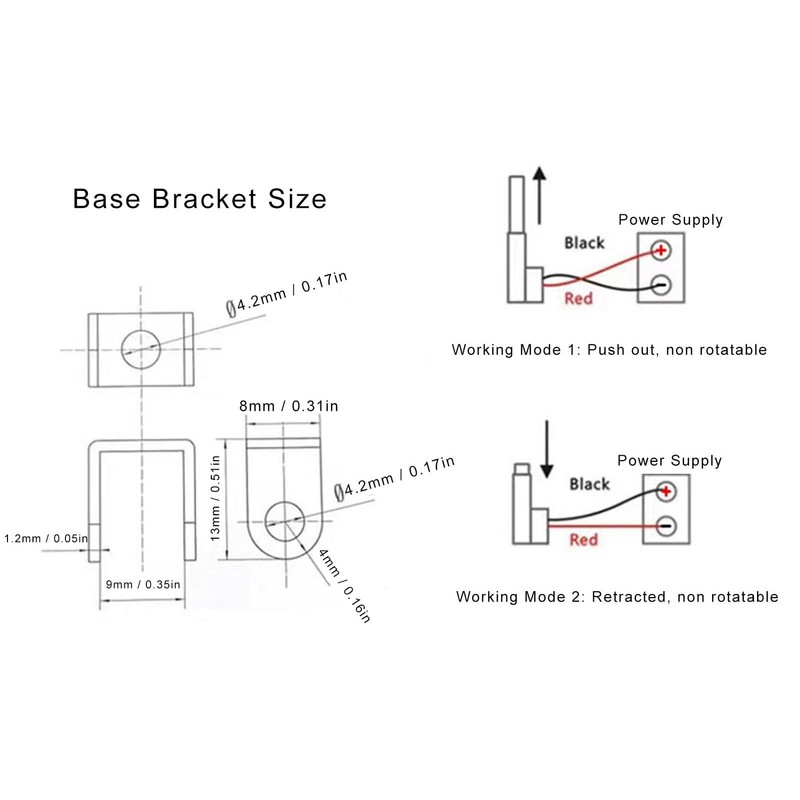 Micro Linear Actuator, Small Electric Linear Actuator 200 mm Hub