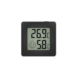 BOMATA Digital Thermometer Hygrometer Comfort Display Standing, Hanging, Stickable Black KD31