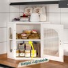 TQQDCI Corner Bread Box for Kitchen Countertop, Large Wooden Bread