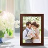PECULA 2 Pack 5x7 Brown Picture Frame for Wall and