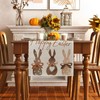 Scinzene Fashion Rabbit Carrot Easter Table Runner, Washable Table Runner,