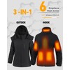 Women Heated Jacket Battery Pack Included Waterproof Ski Snow Coat
