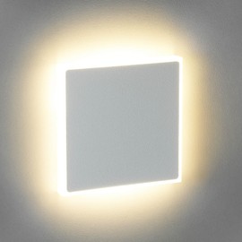 lambado® Stair Lighting with Motion Sensor in White Square - LED Step Lighting with 1.5 W 230 V for Ambience and Safety in the Dark