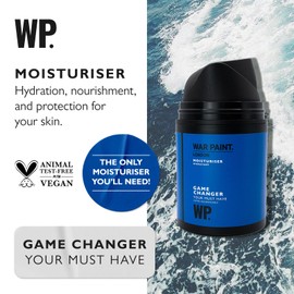 War Paint Game Changer Face Moisturiser for Men with Niacinamide - Mens Face Moisturiser for Oily Skin - Jojoba Oil for Skin, Glycerin for Skin - Mens Face Cream - Vegan & Cruelty Free - 50ml