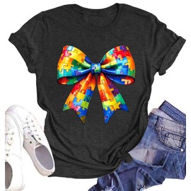 Autism Awareness Shirt Womens Autism Acceptance Tshirt Be Kind Inspirational Outfit Autism Support Tee Top