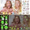 Children's Easter Tattoos, 10 Sheets of Luminous Easter Eggs Tattoos,