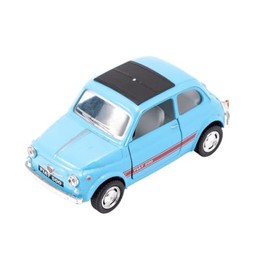 Easy Toys Model Car Compatible with Vintage Fiat 500. Scale Toy Car with Opening Doors. Car modeling. (500c light blue)