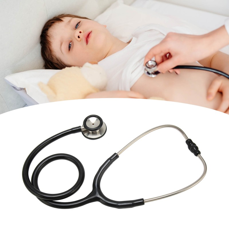 Medical Stethoscope Dual Head Clear Transmission Soft Ear Plugs Stainless