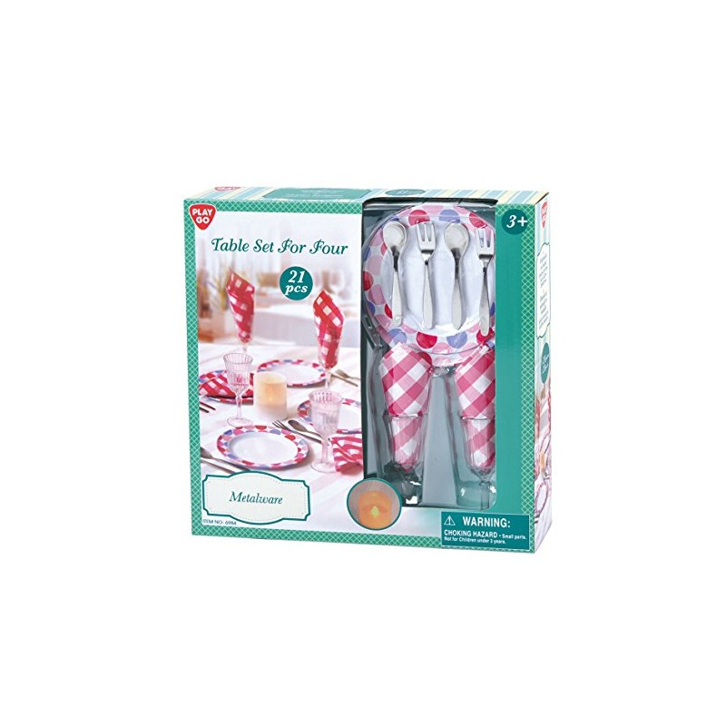 PlayGo Table Metalware Playset (21 Piece) (Set of 4)