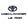 Toyota 2020-2025 HIGHLANDER AWD LE MATTE BLACKOUT EMBLEM OVERLAY KIT