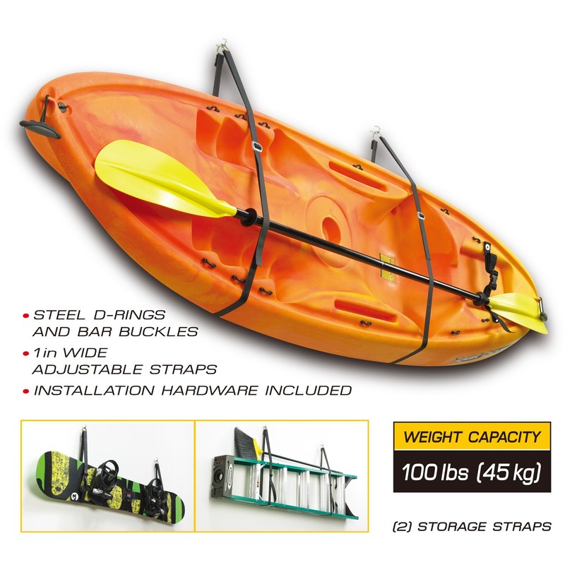 FITOOL Kayak Storage System, Canoes Wall Rack Holders, Adjustable Storage