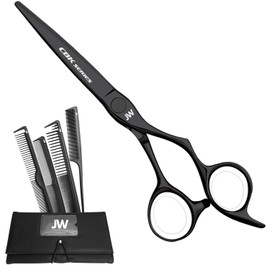 JW Shears CBK Series Hair Cutting Shears - FREE Case & Comb Set (5.25")