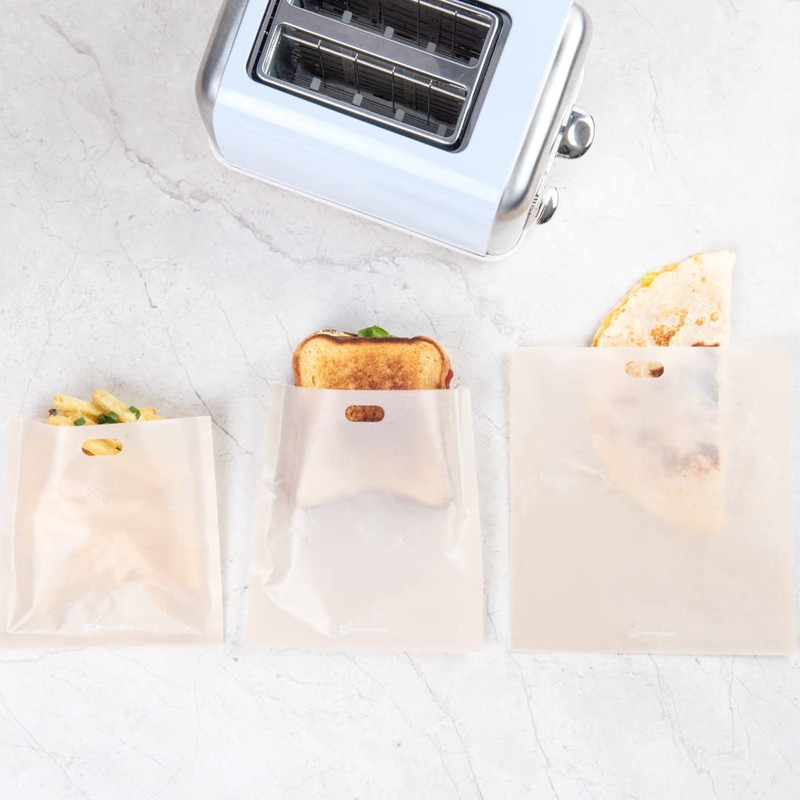 Bag Tek Toaster Bag Set, 6 Non-Stick Toaster Sandwich Bag